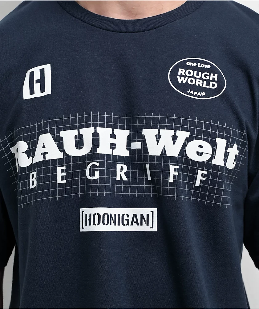 Rough World x Hoonigan Rauh Welt Grid Navy T-Shirt