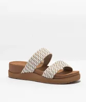 Roxy Summer Breeze Cream & White Sandals