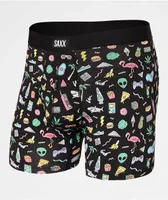 SAXX Daytripper Fun Bits Black Boxer Briefs