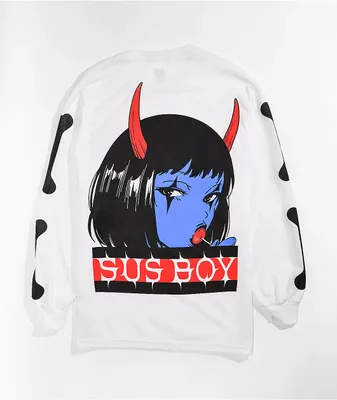 SUS BOY Demon Girl White Long Sleeve T-Shirt