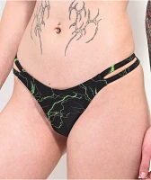 SWIXXZ Lightning Black High Leg Bikini Bottom