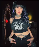SWIXXZ Lil Devil Black Halter Top