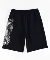 SWIXXZ Skull Pile Black Sweat Shorts