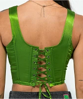 SWIXXZ Spider Green Corset Tank Top