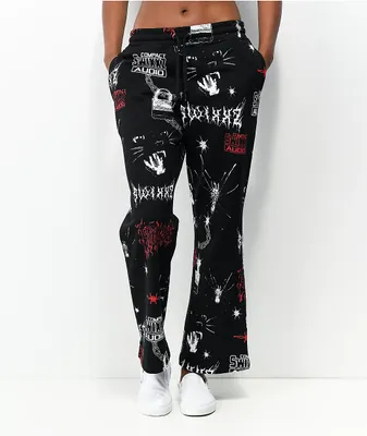SWIXXZ Trouble Flared Black Sweatpants