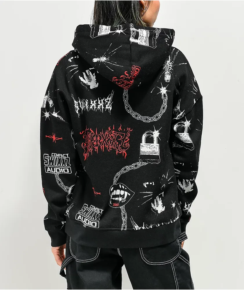 SWIXXZ Trouble Reactive Black Hoodie