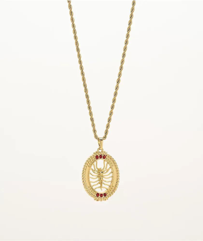 Saint Midas Scorpion King Gold 20" Necklace