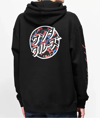 Santa Cruz Blossom Dot Black Hoodie