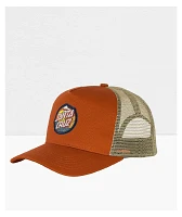 Santa Cruz Cliff View Dot Mesh Orange Trucker Hat