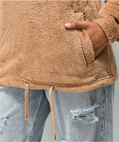 Santa Cruz Club Oval Dot Tan Sherpa Half-Zip Sweatshirt