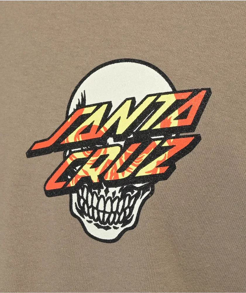Santa Cruz Dressen Crew 3 Brown T-Shirt