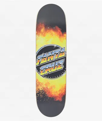 Santa Cruz Flame Everslick Chrome Dot 8.5" Skateboard Deck