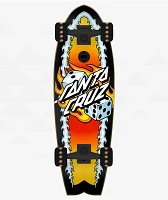 Santa Cruz Flaming Dice Dot Shark 27.69" Cruiser Skateboard Complete