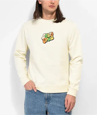 Santa Cruz Graffiti Off White Crewneck Sweatshirt