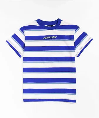Santa Cruz Kids' Knit Blue & White Stripe T-Shirt