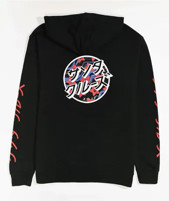 Santa Cruz Kids Japan Dot Black Hoodie