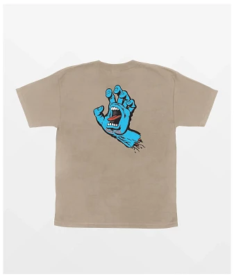 Santa Cruz Kids Screaming Hand Tan T-Shirt