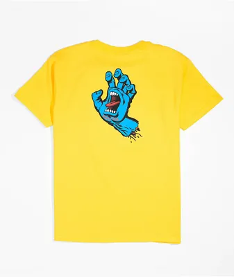 Santa Cruz Kids Screaming Hand Yellow T-Shirt