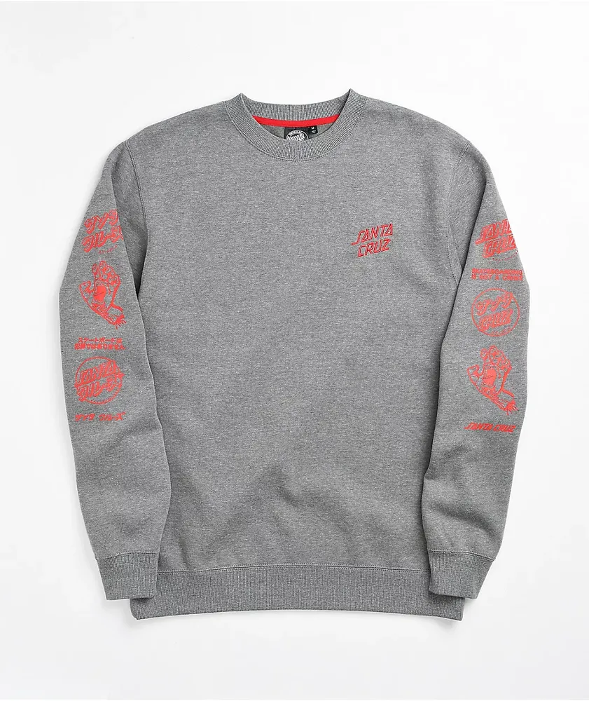 Santa Cruz Mixed Up Grey Crewneck Sweatshirt