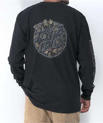 Santa Cruz Moonlight Dot Black Long Sleeve T-Shirt