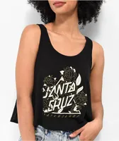 Santa Cruz Not A Dot Black Crop Tank Top