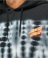 Santa Cruz Oval Dot Black & Bone Tie Dye Hoodie