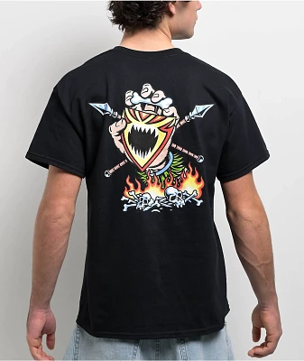 Santa Cruz Salba Screaming Witch Doctor Black T-Shirt
