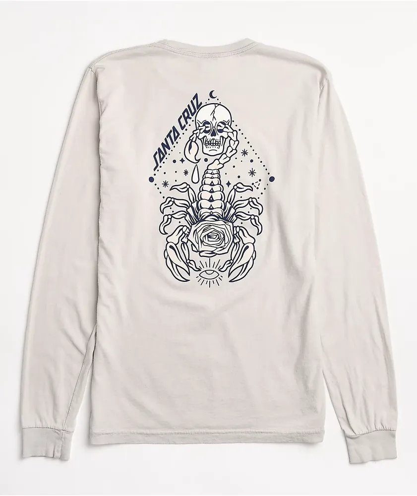 Santa Cruz Scorpio Light Grey Long Sleeve T-Shirt