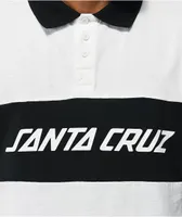 Santa Cruz Strip Block Off-White & Black Polo Shirt