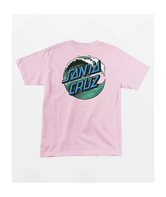 Santa Cruz Wave Dot Pink T-Shirt
