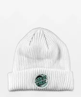 Santa Cruz Wave Dot White Beanie