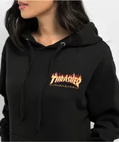 Santa Cruz x Thrasher Flame Dot Black Hoodie
