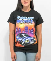 Schaf Don't Waste Time Black T-Shirt