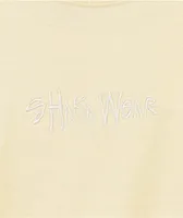 Shaka Wear Embroidered Logo Garment Dye Cream Heavyweight T-Shirt