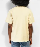Shaka Wear Embroidered Logo Garment Dye Cream Heavyweight T-Shirt