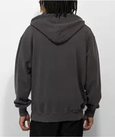 Shaka Wear Garment Dye Grey Heavyweight Double Zip Hoodie