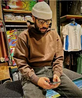 Shaka Wear Los Angeles Garment Dye Mocha Fleece Heavyweight Hoodie