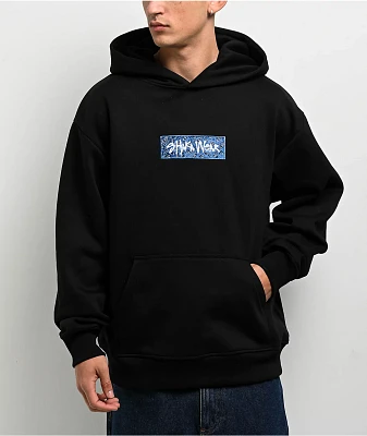 Shaka Wear Paisley Black & Blue Hoodie