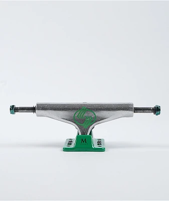 Silver M-Class Raw 7.75" Polished Green Skateboard Truck