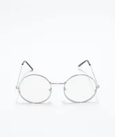 Silver Round Blue Light Glasses