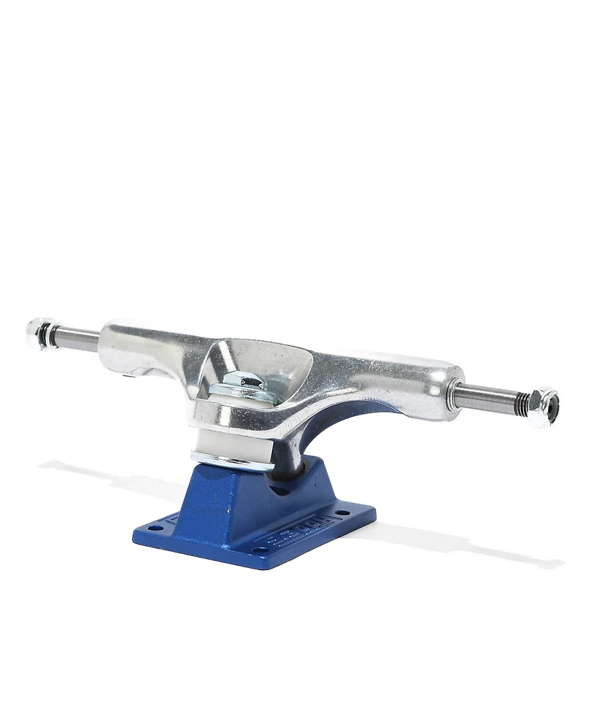 Slappy ST1 Inverted Hollow Lights 8.0" Silver & Blue Skateboard Truck