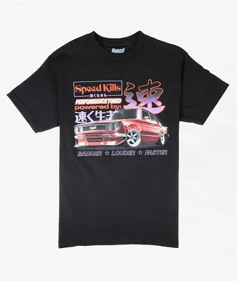 Speed Kills Hi Performance Black T-Shirt