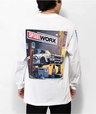 Speed Kills High Octane White Long Sleeve T-Shirt