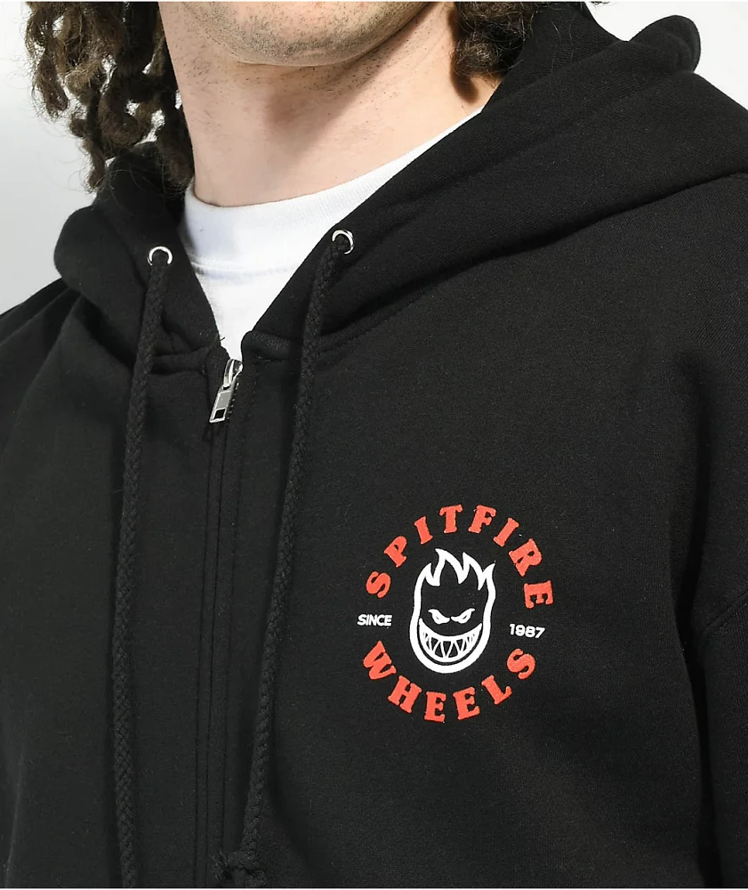 Spitfire Bighead Black Zip Hoodie