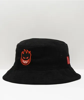 Spitfire Bighead Fill Black Corduroy Bucket Hat