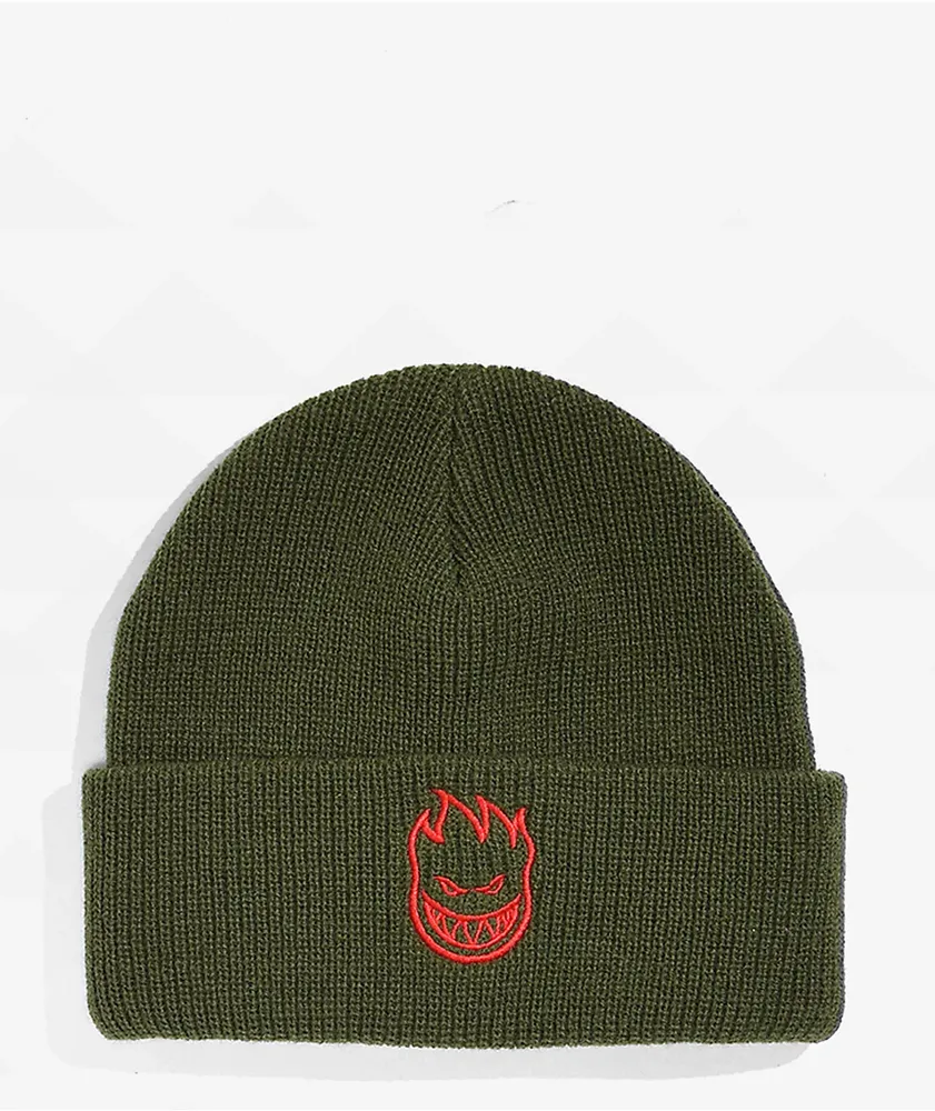 Spitfire Bighead Olive & Red Beanie