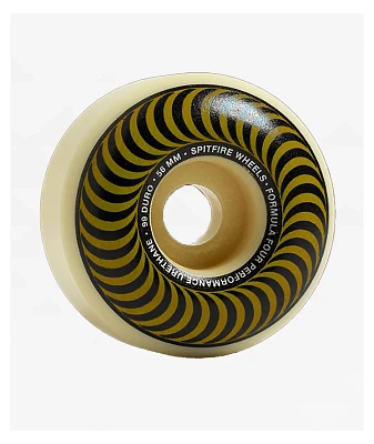 Spitfire Formula Four Classics White & Gold 50mm 99a Skateboard Wheels