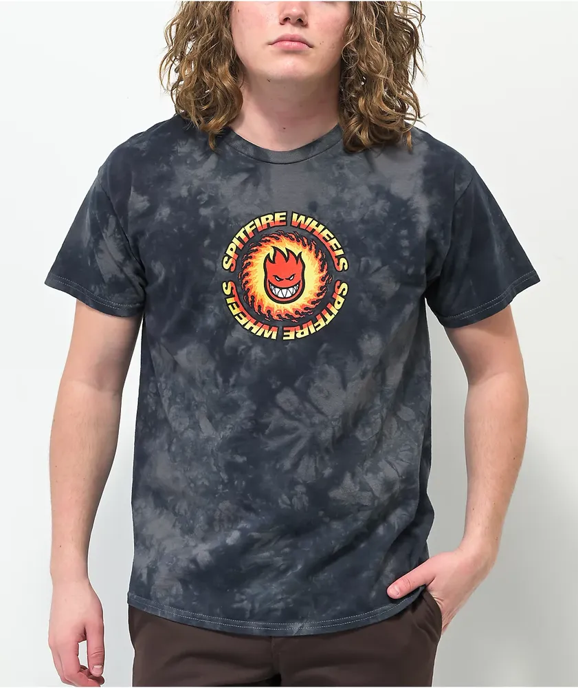 Spitfire OG Fireball Black Tie Dye T-Shirt