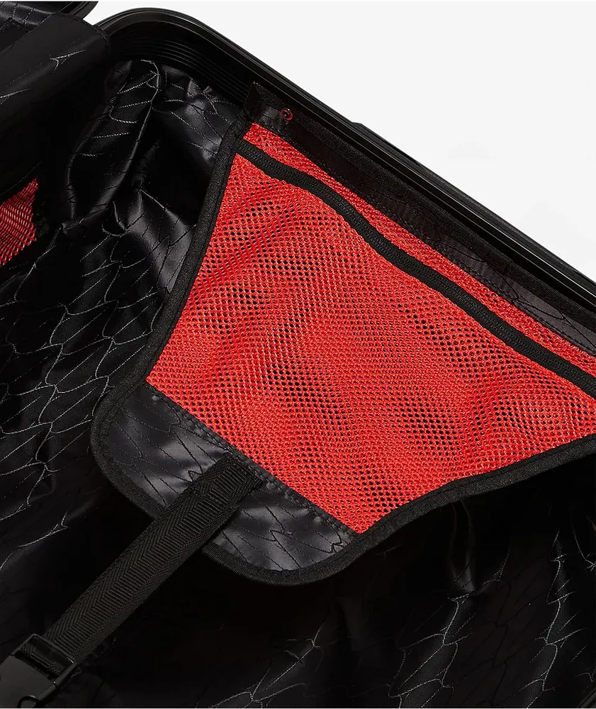 Sprayground Chateau Ghost Sharknautics Black & Silver Checker Carry-On Luggage