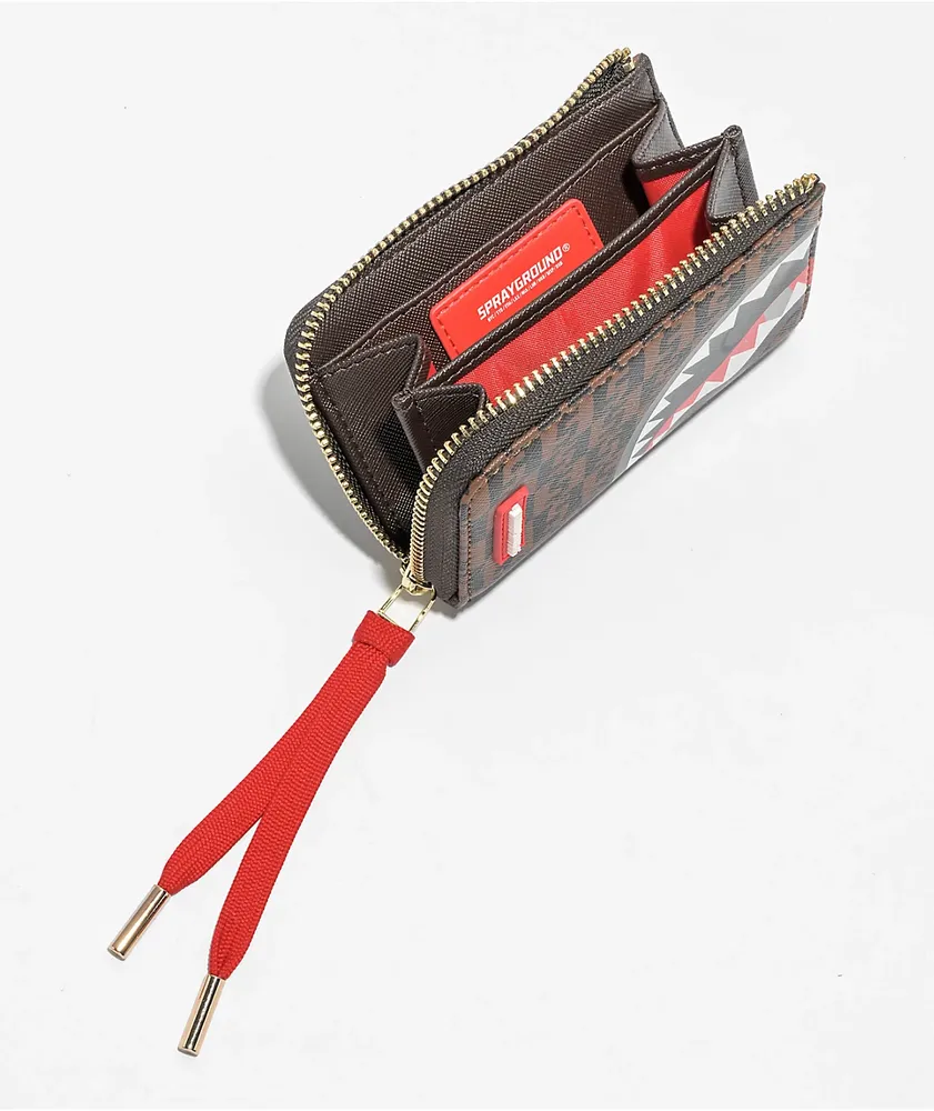 Sprayground Money Brown Checkered Wallet